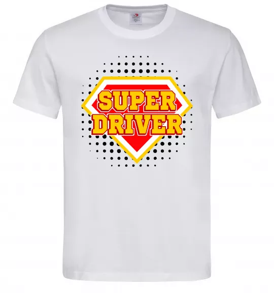 Мужская футболка Super driver Белый фото