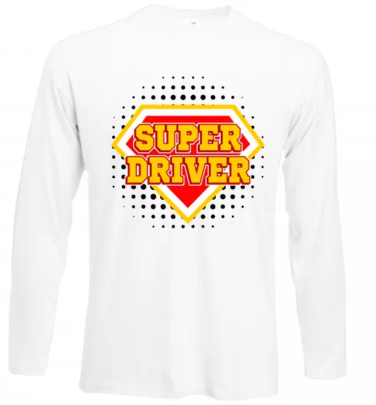 Лонгслив Super driver Белый фото