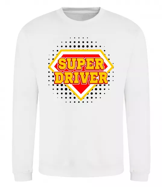 Свитшот Super driver Белый фото