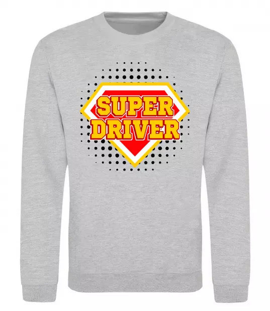 Свитшот Super driver Серый меланж фото