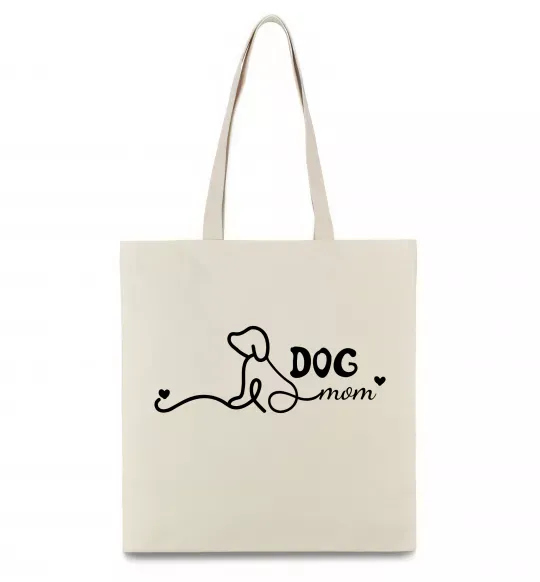 Еко-сумка Dog mom line, колір - бежевий Бежевий фото