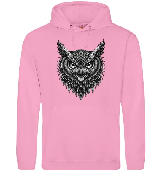 Чоловіча толстовка (худі) Сова графіка Рожевий фото