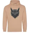 Жіноча толстовка (худі) Сова графіка Пісочний фото