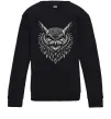 Дитячий світшот Сова графіка Чорний фото