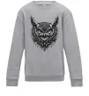 Дитячий світшот Сова графіка Сірий меланж фото