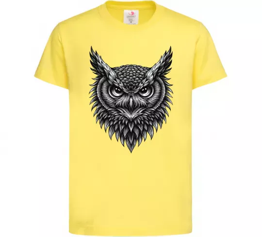 Дитяча футболка Сова графіка Лимонний фото