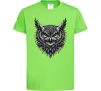 Дитяча футболка Сова графіка Лаймовий фото