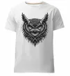 Чоловіча преміум футболка Сова графіка Білий фото