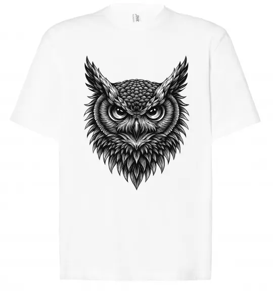 Футболка Оверсайз Сова графіка Белый фото
