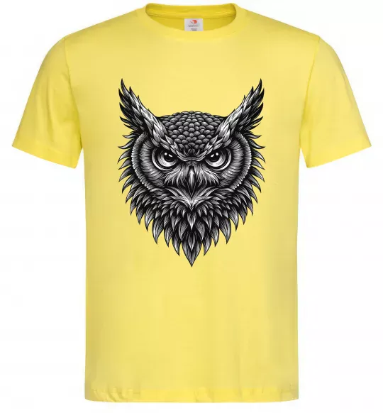 Чоловіча футболка Сова графіка Лимонний фото
