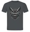 Чоловіча футболка Сова графіка Графіт фото