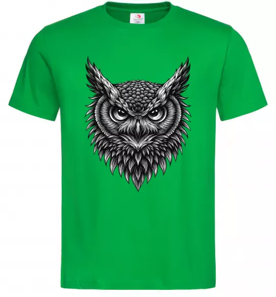 Чоловіча футболка Сова графіка Зелений фото