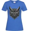 Женская футболка Сова графіка Ярко-синий фото