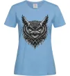 Женская футболка Сова графіка Голубой фото