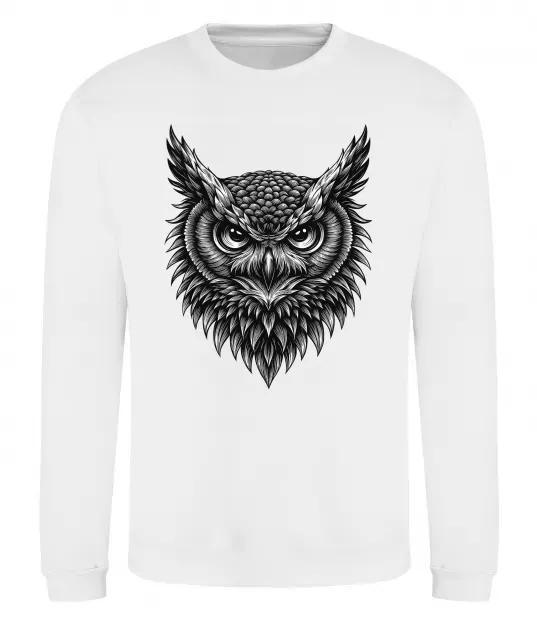 Світшот Сова графіка Білий фото