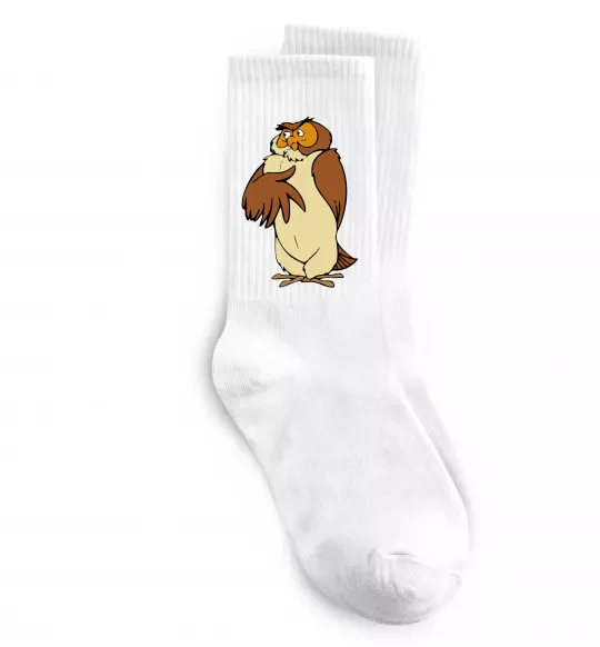 Носки Сова мультфільм Белый фото