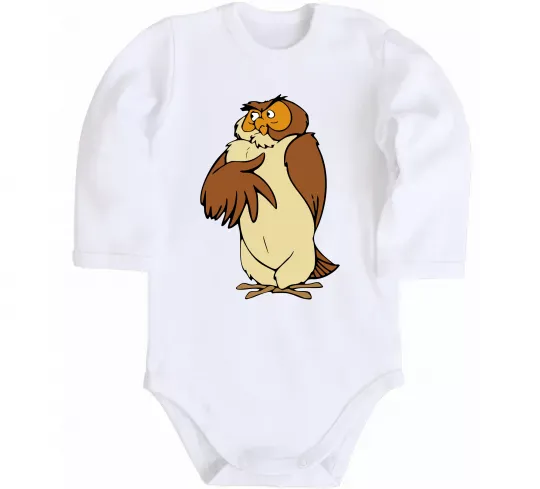 Детский боди Сова мультфільм Белый фото