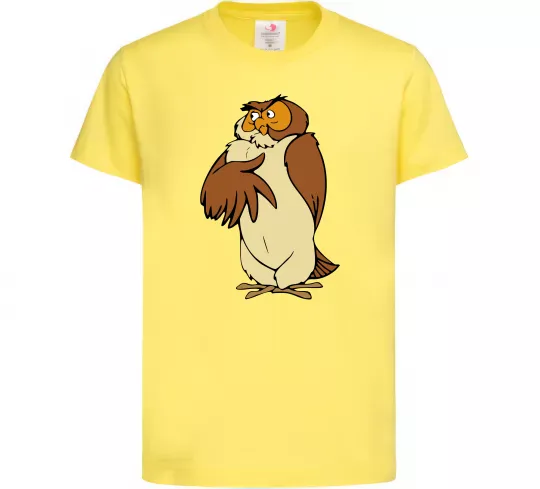 Дитяча футболка Сова мультфільм Лимонний фото