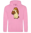 Мужская толстовка (худи) Сова мультфільм Розовый фото
