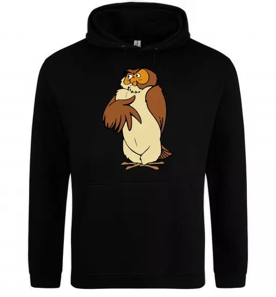 Жіноча толстовка (худі) Сова мультфільм Чорний фото