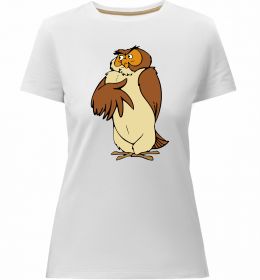 Жіноча преміум футболка Сова мультфільм