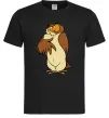 Мужская футболка Сова мультфільм Черный фото