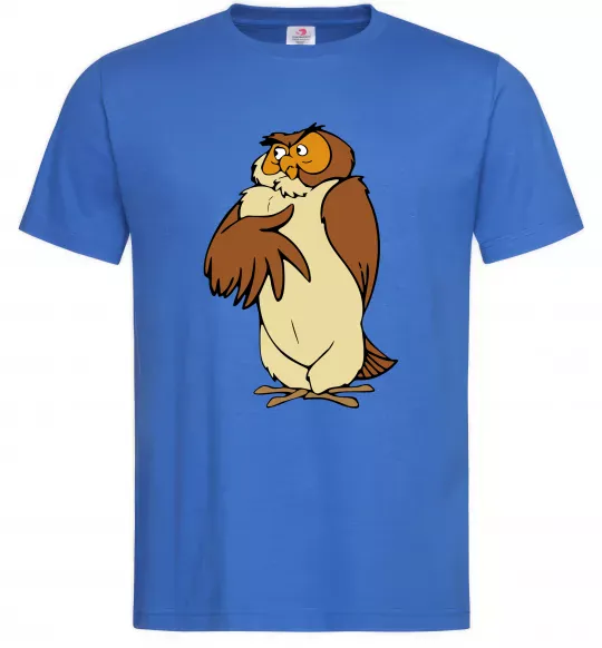 Мужская футболка Сова мультфільм Ярко-синий фото