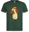 Мужская футболка Сова мультфільм Темно-зеленый фото