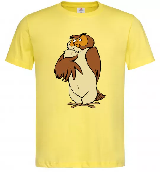 Мужская футболка Сова мультфільм Лимонный фото