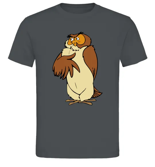 Мужская футболка Сова мультфільм Графит фото