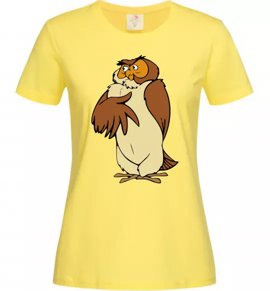 Жіноча футболка Сова мультфільм Лимонний фото
