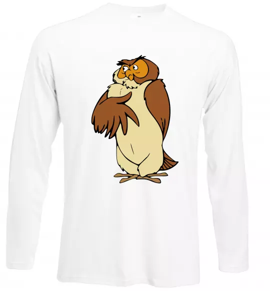 Лонгслив Сова мультфільм Белый фото