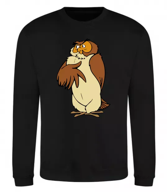 Свитшот Сова мультфільм Черный фото