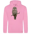 Жіноча толстовка (худі) Сова на гілці Рожевий фото