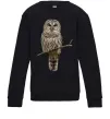 Детский Свитшот Сова на гілці Черный фото
