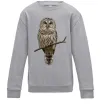Детский Свитшот Сова на гілці Серый меланж фото