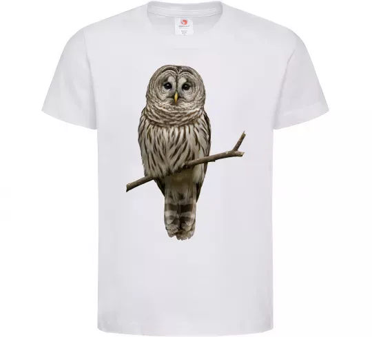Детская футболка Сова на гілці Белый фото
