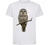 Детская футболка Сова на гілці Белый фото