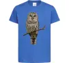 Детская футболка Сова на гілці Ярко-синий фото