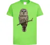 Детская футболка Сова на гілці Лаймовый фото