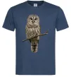 Чоловіча футболка Сова на гілці Темно-синій фото