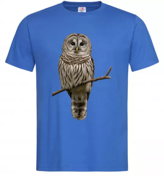 Чоловіча футболка Сова на гілці Яскраво-синій фото