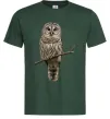 Чоловіча футболка Сова на гілці Темно-зелений фото