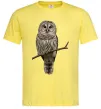 Чоловіча футболка Сова на гілці Лимонний фото