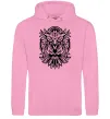 Женская толстовка (худи) Сова орнамент Розовый фото