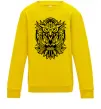 Детский Свитшот Сова орнамент Солнечно желтый фото