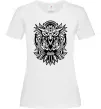 Жіноча футболка Сова орнамент Білий фото
