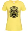 Жіноча футболка Сова орнамент Лимонний фото