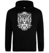 Мужская толстовка (худи) Сова орнамент Черный Мужская толстовка (худи) Сова орнамент Черный фото