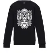 Детский Свитшот Сова орнамент Черный фото